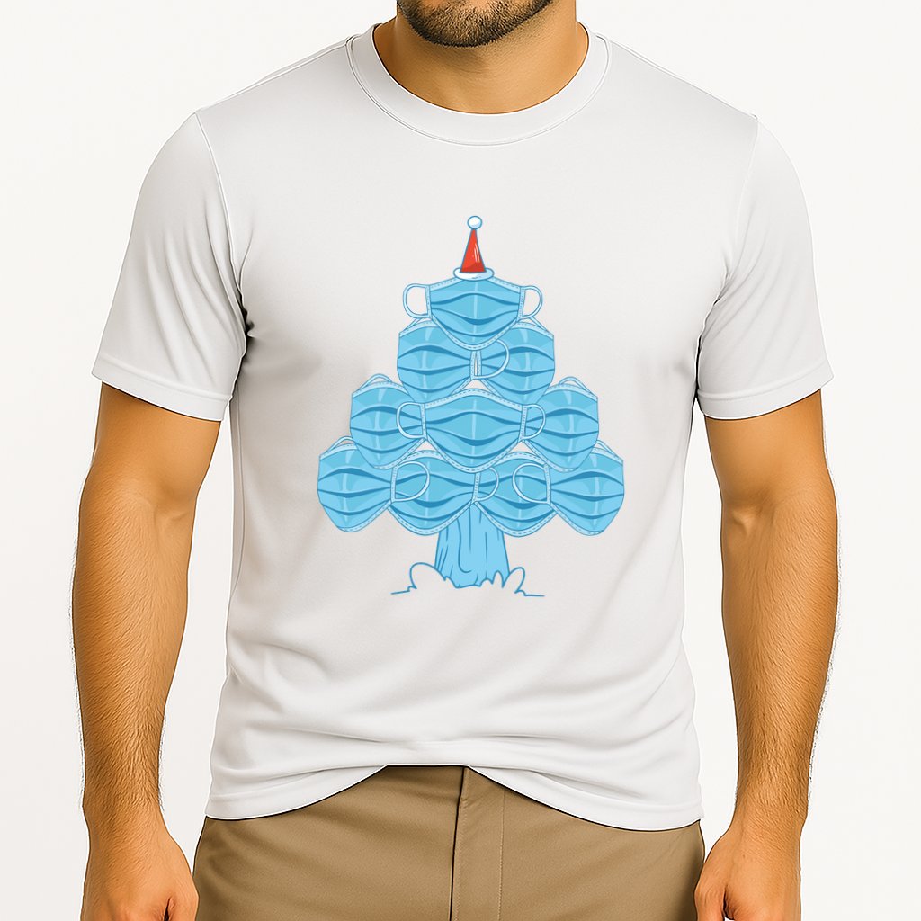 Face Mask Christmas Tree Performance Shirt