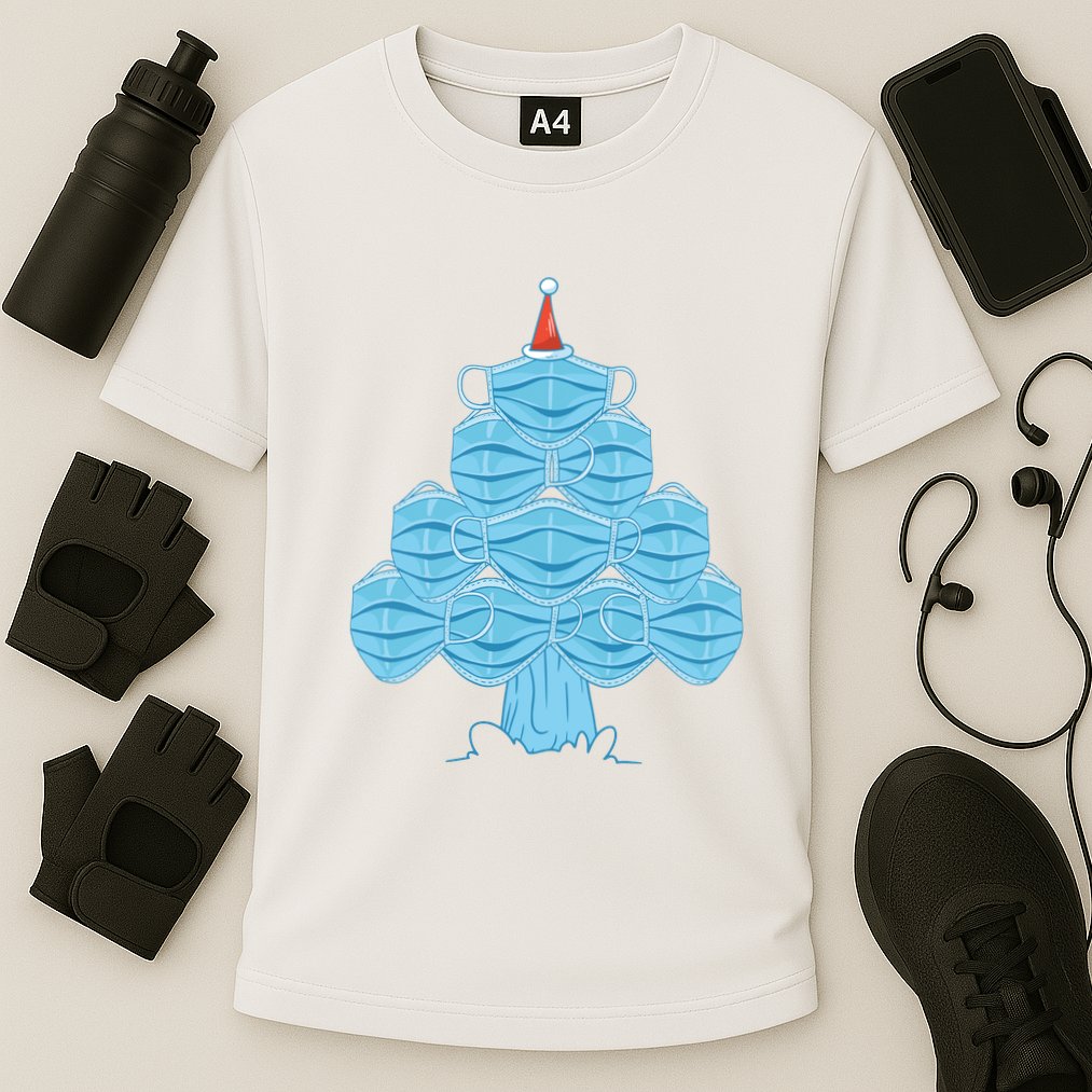 Face Mask Christmas Tree Performance Shirt