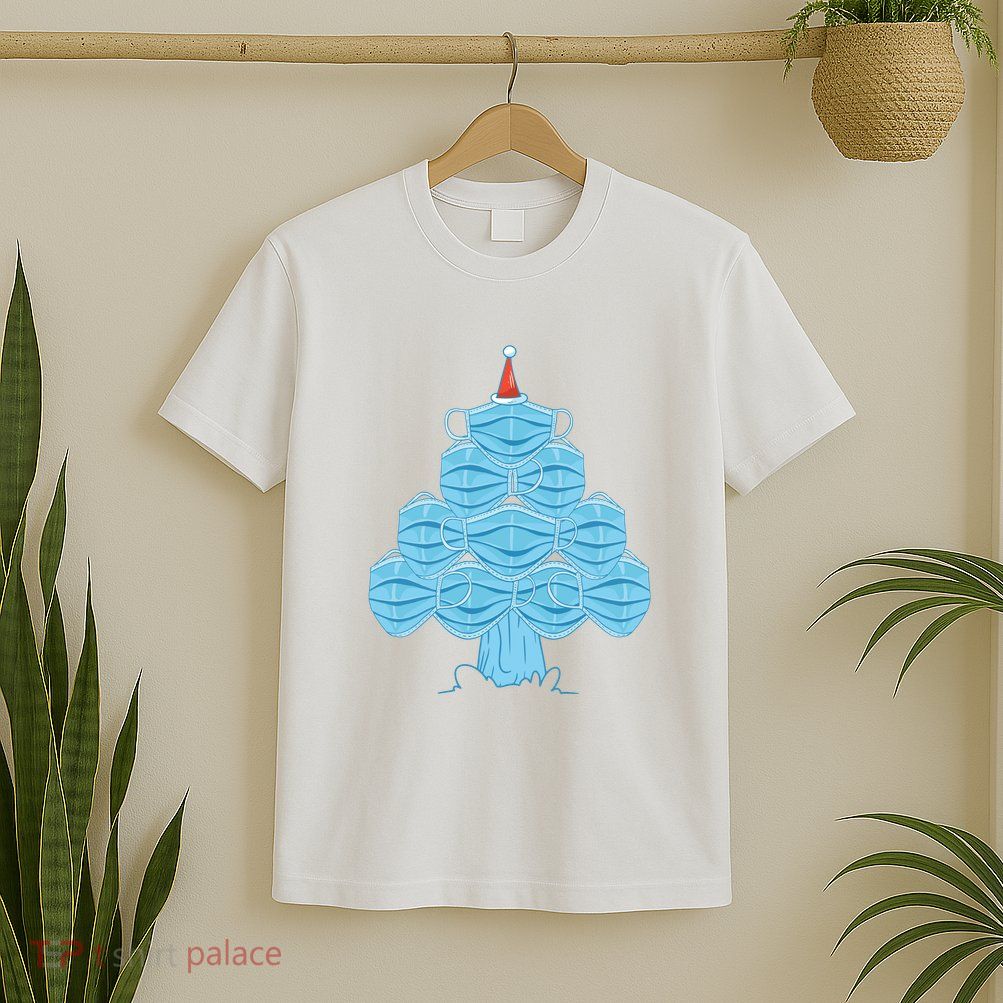 Face Mask Christmas Tree T-Shirt