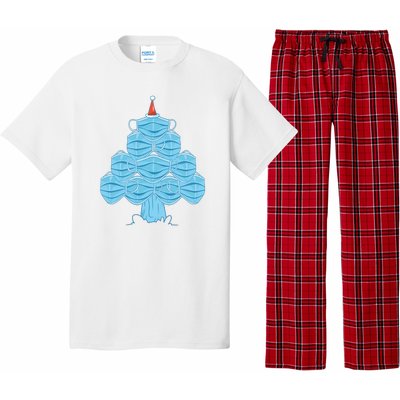 Face Mask Christmas Tree Pajama Set