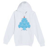 Face Mask Christmas Tree Premium Pullover Hoodie