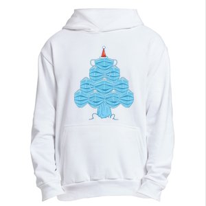 Face Mask Christmas Tree Urban Pullover Hoodie