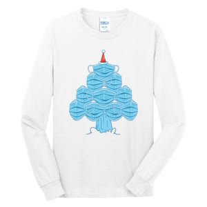 Face Mask Christmas Tree Tall Long Sleeve T-Shirt