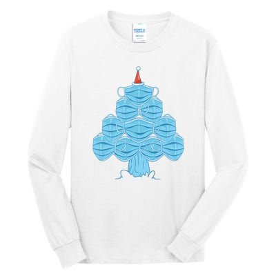 Face Mask Christmas Tree Tall Long Sleeve T-Shirt