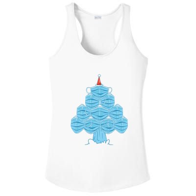 Face Mask Christmas Tree Ladies PosiCharge Competitor Racerback Tank