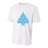 Face Mask Christmas Tree Youth Performance Sprint T-Shirt