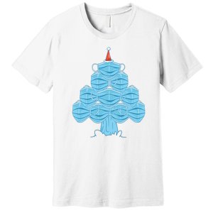 Face Mask Christmas Tree Premium T-Shirt