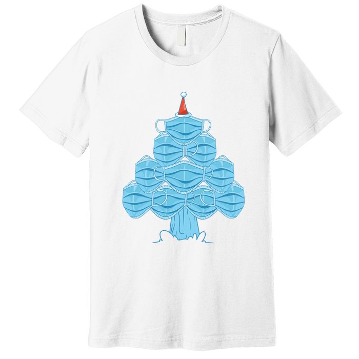 Face Mask Christmas Tree Premium T-Shirt