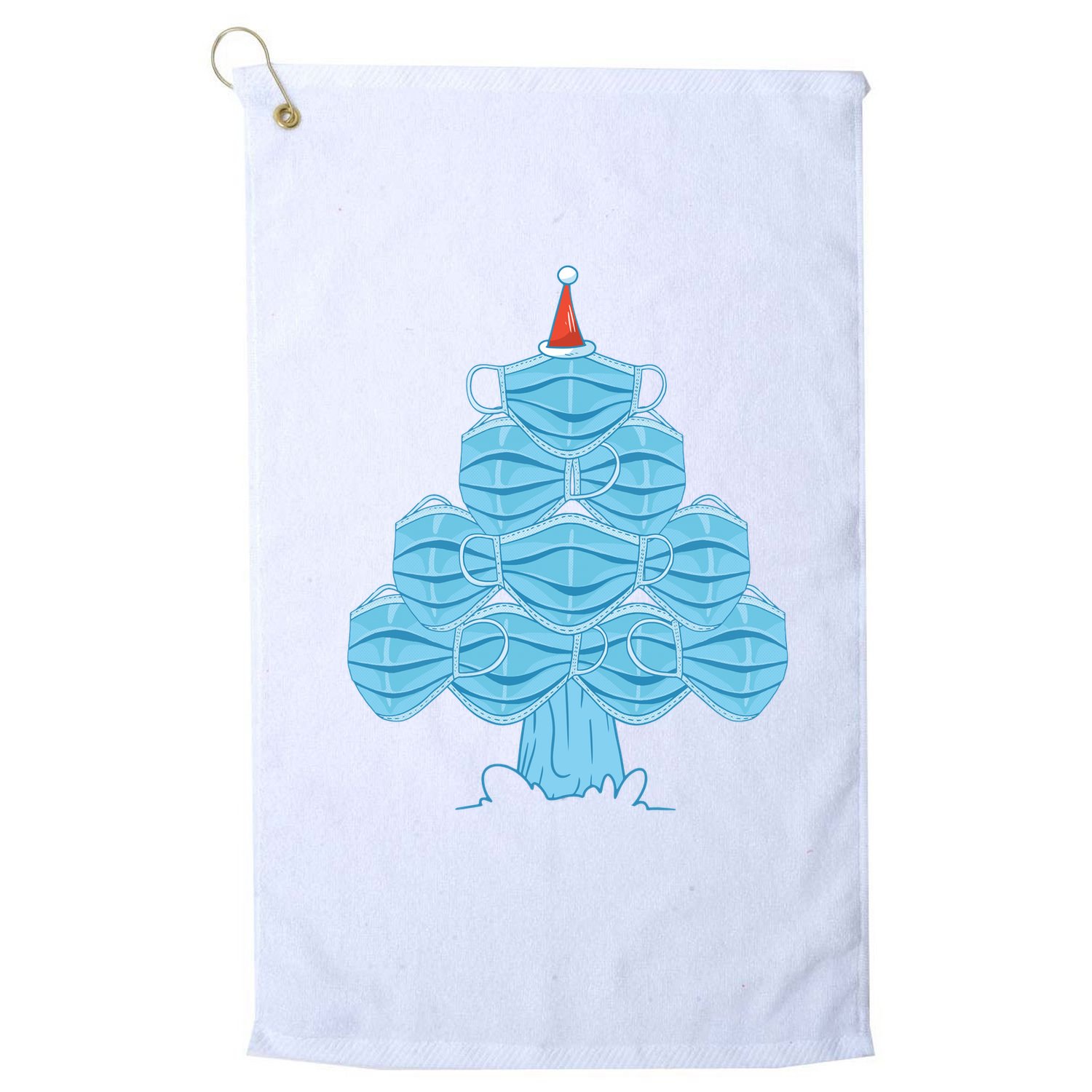 Face Mask Christmas Tree Golf Towel