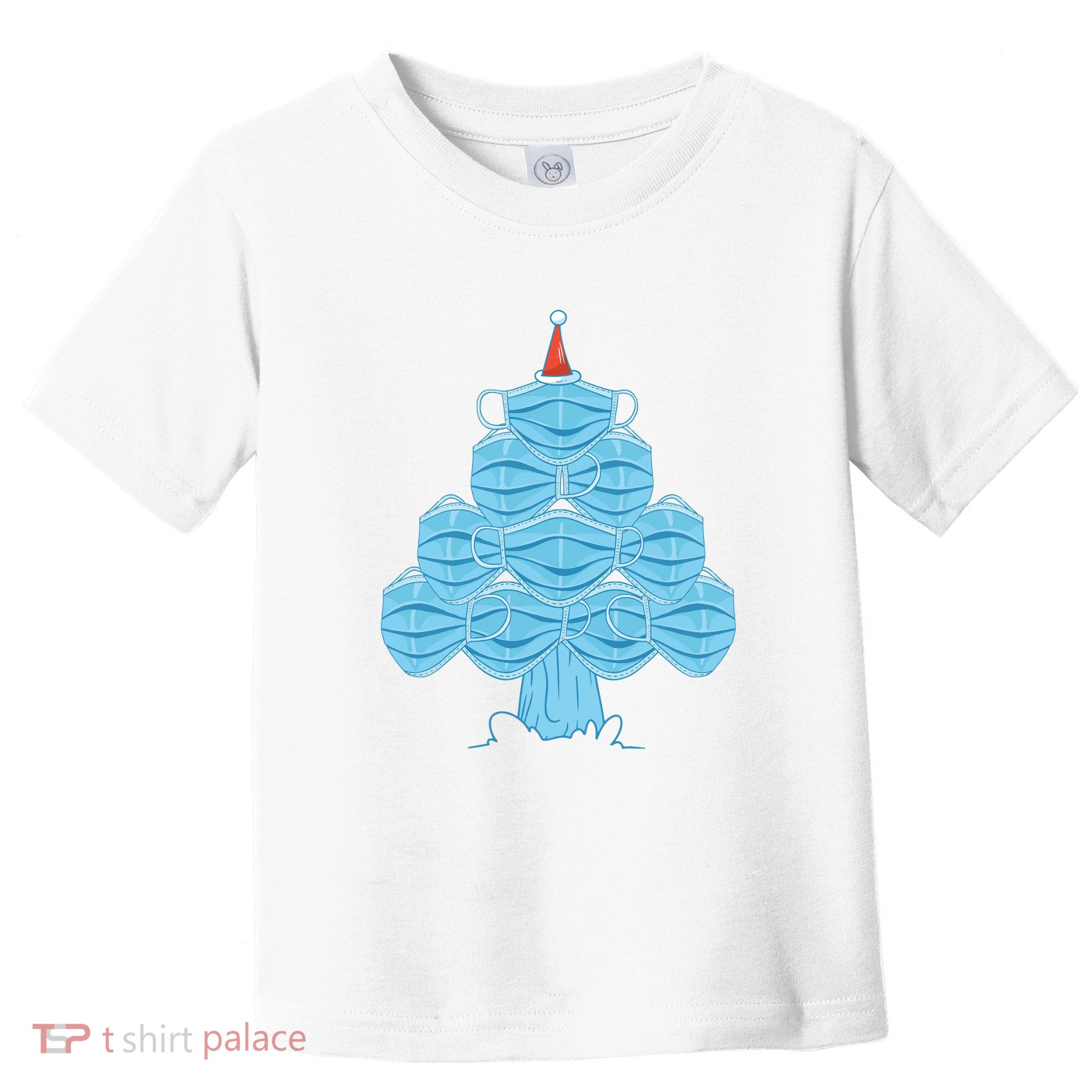 Face Mask Christmas Tree Toddler T-Shirt