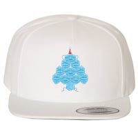 Face Mask Christmas Tree Wool Snapback Cap