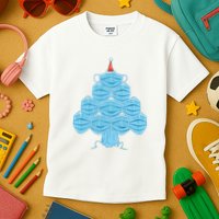 Face Mask Christmas Tree Kids T-Shirt