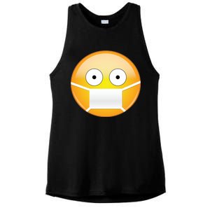 Face Medical Mask Emoji Ladies PosiCharge Tri-Blend Wicking Tank