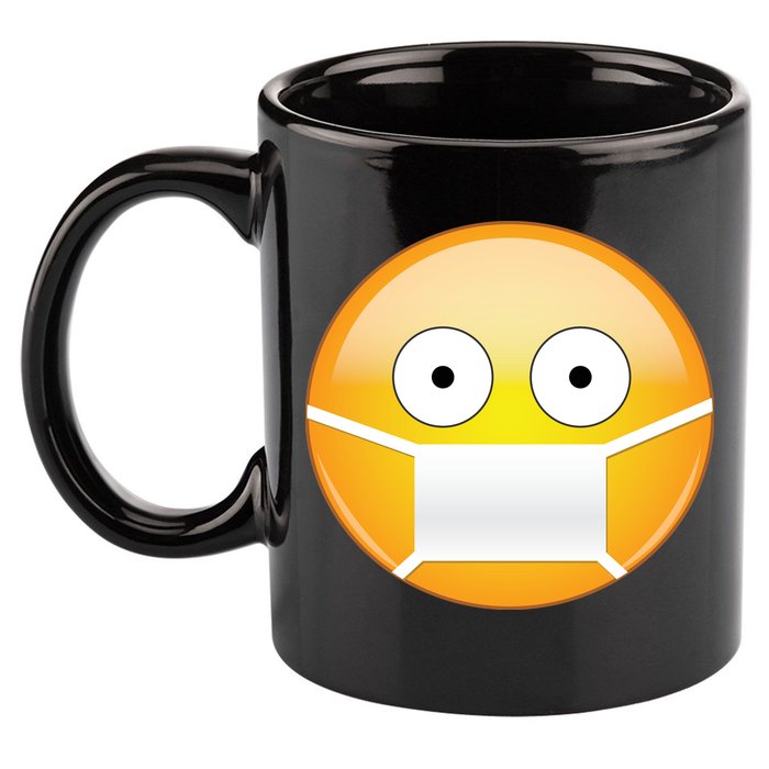 Face Medical Mask Emoji 11oz C Handle Ceramic Mug