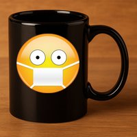 Face Medical Mask Emoji 11oz C Handle Ceramic Mug