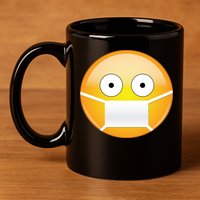 Face Medical Mask Emoji 11oz C Handle Ceramic Mug