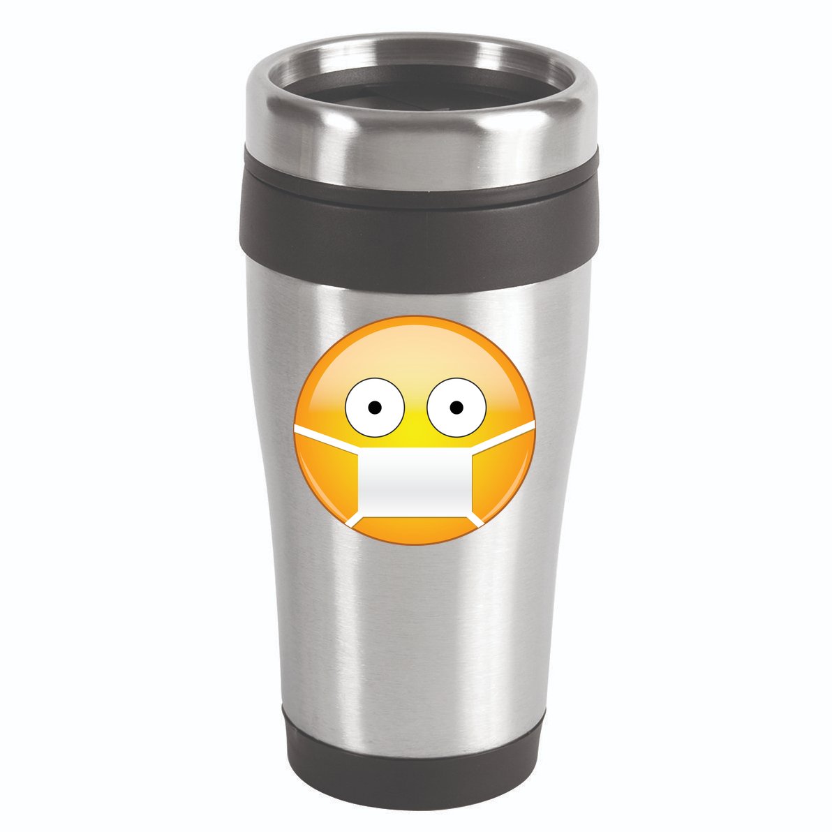 Face Medical Mask Emoji 16oz Travel Tumbler