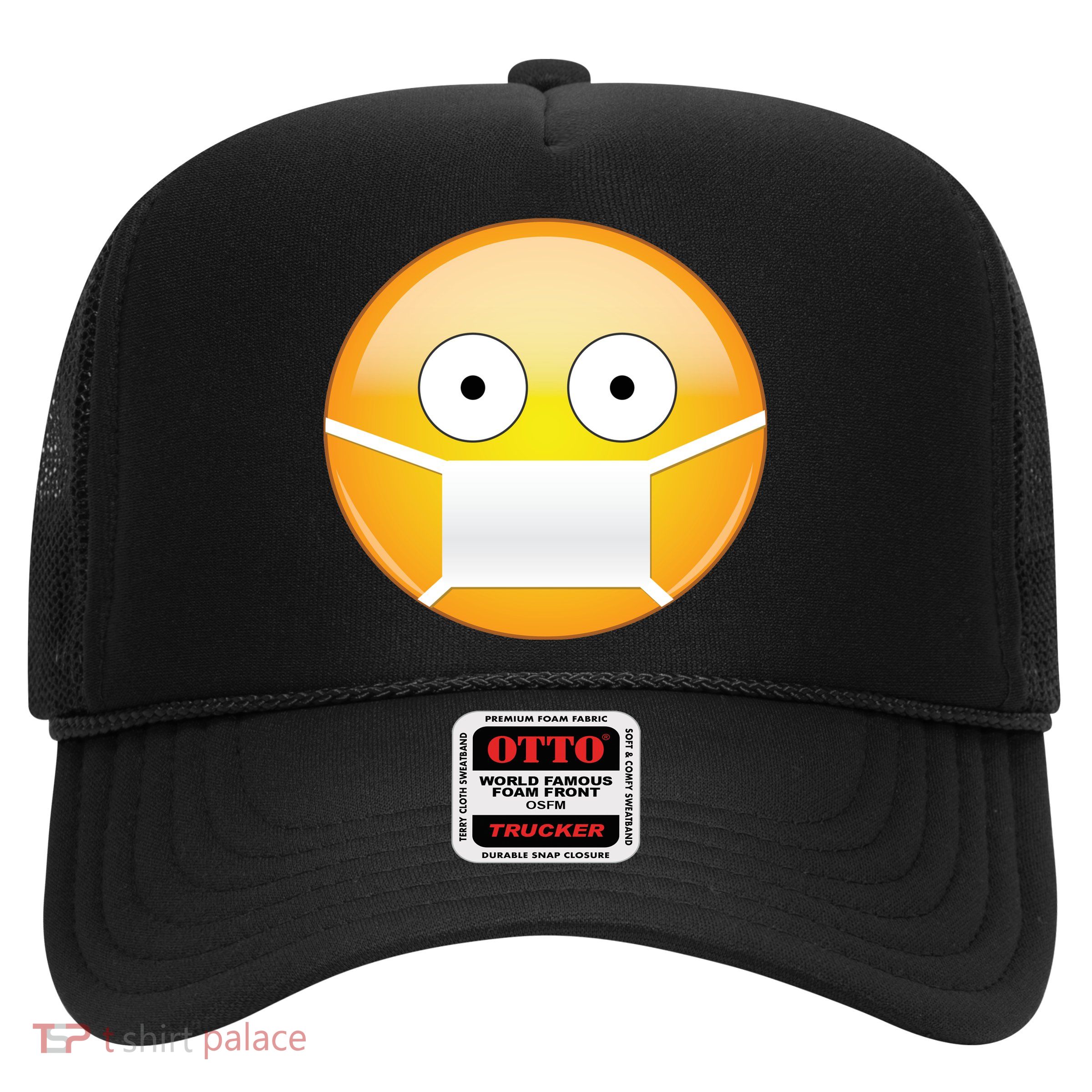 Face Medical Mask Emoji Trucker Hat