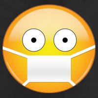 Face Medical Mask Emoji Trucker Hat