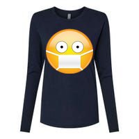 Face Medical Mask Emoji Womens Cotton Relaxed Long Sleeve T-Shirt