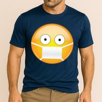 Face Medical Mask Emoji Cooling Performance Crew T-Shirt
