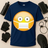 Face Medical Mask Emoji Cooling Performance Crew T-Shirt