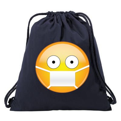 Face Medical Mask Emoji Drawstring Bag