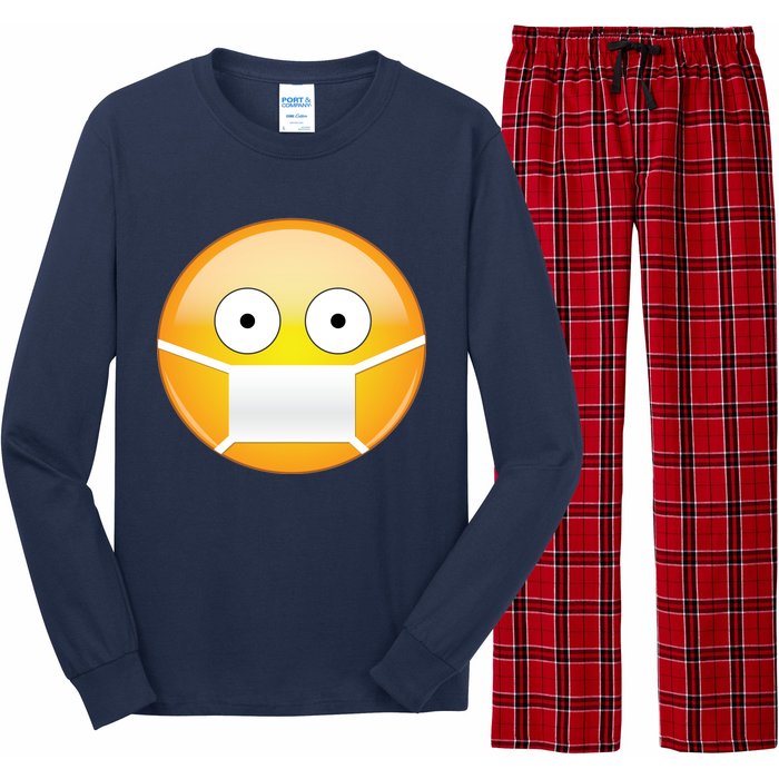 Face Medical Mask Emoji Long Sleeve Pajama Set