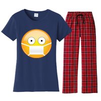 Face Medical Mask Emoji Women's Flannel Pajama Set