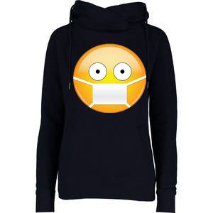 Face Medical Mask Emoji Womens Funnel Neck Pullover Hood