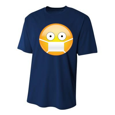 Face Medical Mask Emoji Youth Performance Sprint T-Shirt