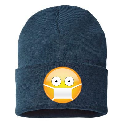 Face Medical Mask Emoji Sustainable Knit Beanie