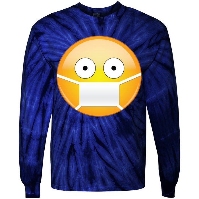 Face Medical Mask Emoji Tie-Dye Long Sleeve Shirt