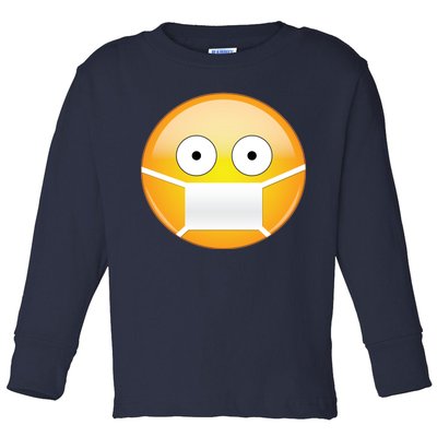 Face Medical Mask Emoji Toddler Long Sleeve Shirt