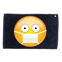 Face Medical Mask Emoji Grommeted Golf Towel