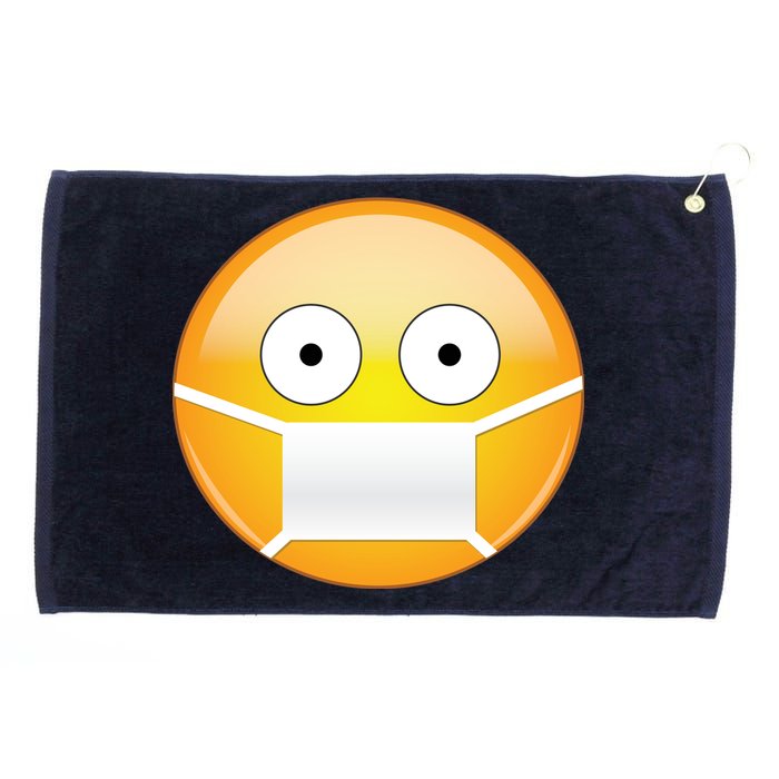 Face Medical Mask Emoji Grommeted Golf Towel