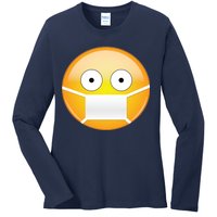 Face Medical Mask Emoji Ladies Long Sleeve Shirt