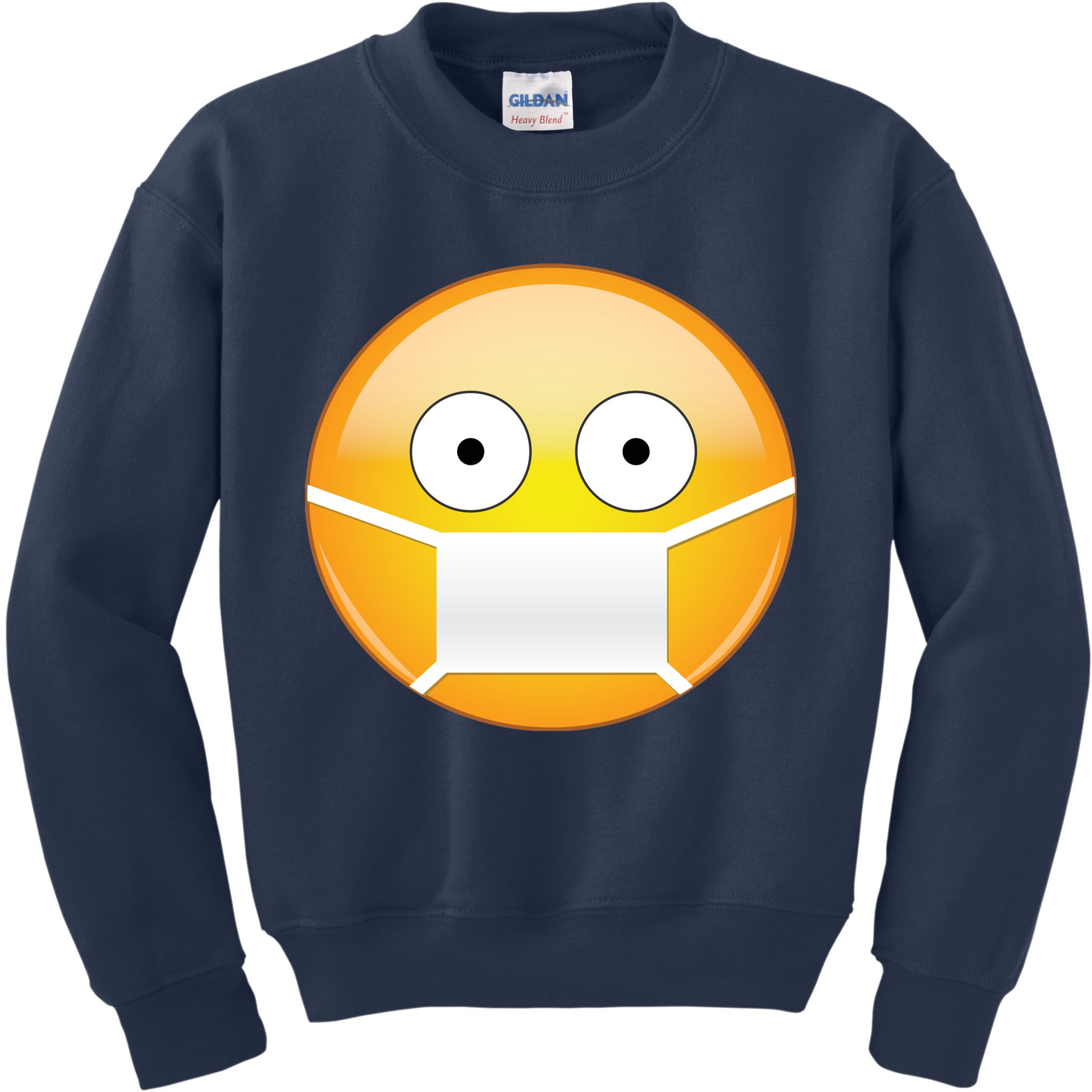 Face Medical Mask Emoji Kids Sweatshirt