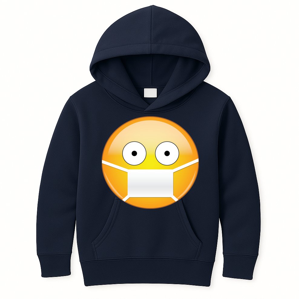 Face Medical Mask Emoji Kids Hoodie