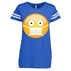 Face Medical Mask Emoji Enza Ladies Jersey Football T-Shirt