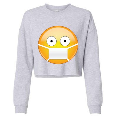 Face Medical Mask Emoji Cropped Pullover Crew