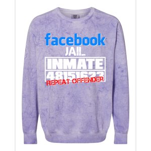 Facebook Jail Repeat Offender Colorblast Crewneck Sweatshirt