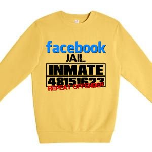 Facebook Jail Repeat Offender Premium Crewneck Sweatshirt