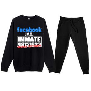 Facebook Jail Repeat Offender Premium Crewneck Sweatsuit Set