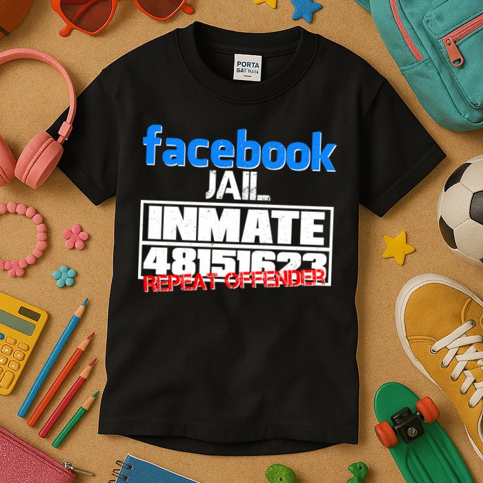 Facebook Jail Repeat Offender Kids T-Shirt