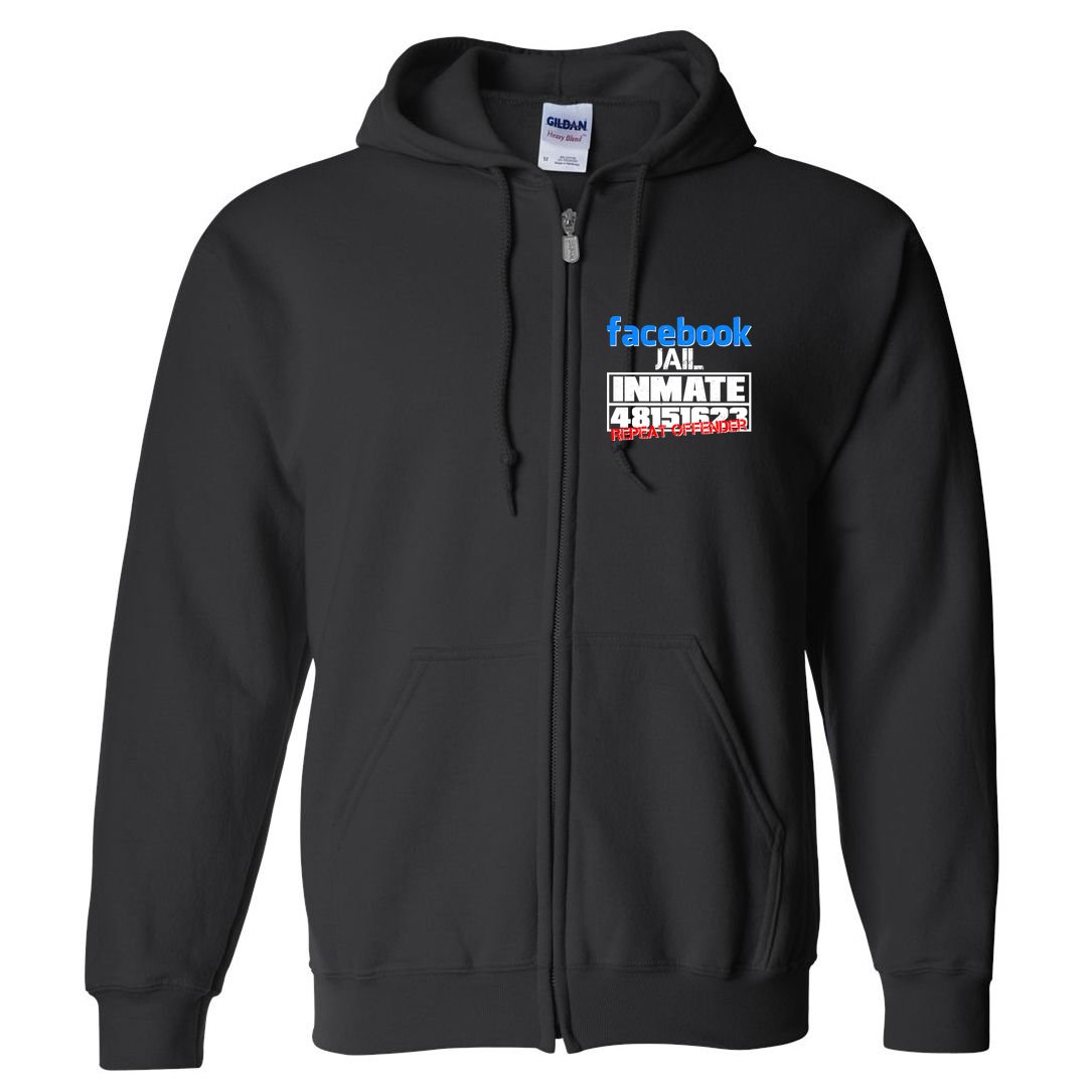 Facebook Jail Repeat Offender Full Zip Hoodie