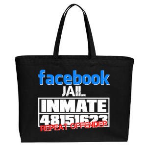 Facebook Jail Repeat Offender Cotton Canvas Jumbo Tote