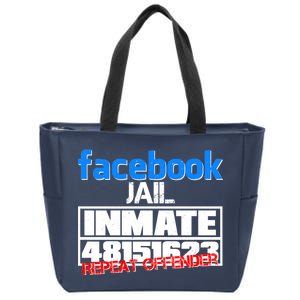 Facebook Jail Repeat Offender Zip Tote Bag