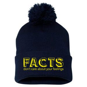 Facts Don't Care About Your Feelings Pom Pom 12in Knit Beanie