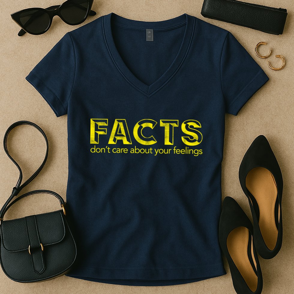 Facts Don't Care About Your Feelings Women's V-Neck T-Shirt